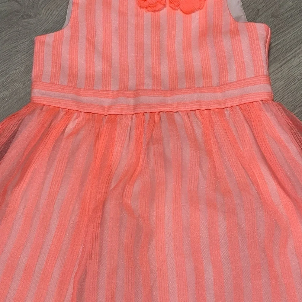 Cat & Jack 2T Charming Pink Striped Kids Dress w/under slip